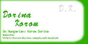 dorina korom business card